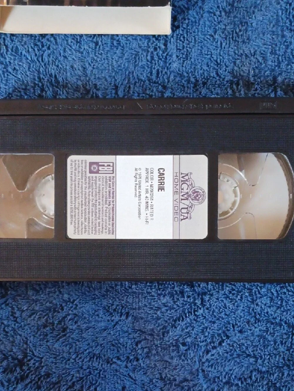 Carrie VHS Tape - Red/Yellow Cover -